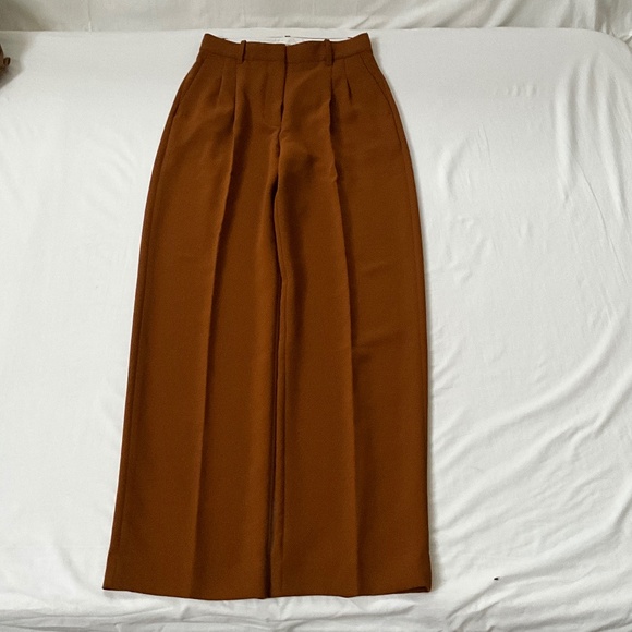 Aritzia Pants - NWOT ARITZIA Wilfred Effortless Wide Leg Pants Size 6 Tall Rust
